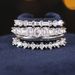 Cao Shi's Luxurious High-end Geometric Ring For Women, Sparkling Fashionable Four Piece Set Of Engagement And Wedding_ipsvogv.com
