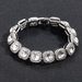 Unisex Hip Hop Full Diamond 13mm Wide Square Diamond Bracelet Inlaid With Diamond Rock Sugar Cuban Chain Square Diamond Hip Hop Men's Bracelet_ipsvogv.com