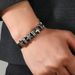 Hot Selling Men's Personality Street Punk Style Five-Pointed Star Leather Bracelet Christmas Accessories_ipsvogv.com