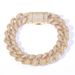 Unisex Hip Hop Bracelet 15mm Bubble Pavé Zircon Cuban Chain Personality Trendy Men's Hip Hop Bracelet_ipsvogv.com
