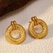 Women’s Jewelry Set Fashion Exaggerated Irregular Concave And Convex Lava Earrings Alternative Folds Niche Earrings Versatile Ins Earrings_ipsvogv.com