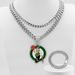 Fashion Jewelry Personality Full Diamond Portrait Basketball Pendant Necklace Men's Hip Hop Cuban Chain Bracelet Three Piece Set_ipsvogv.com