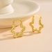 Unisex Metal Spiral Five Pointed Star Earrings Spring And Summer New Style Simple Personality Fashion Star Earrings_ipsvogv.com