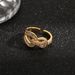 New Product Trend New Inlaid Gold Horseshoe Ring Feminine Style Light Luxury Fashion Opening Index Finger Ring Jewelry_ipsvogv.com