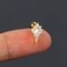 Unisex Jewelry Fashion piercing ear bone studs female geometric diamond zircon stainless steel screw ball ear studs popular earrings_ipsvogv.com