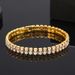 Zhongyi Full Rhinestone Unisex Hip-Hop Double Row Bracelet_ipsvogv.com