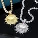 Full Last Supper Pendant For Men And Women Alloy Thorn Inlaid Diamond Classic Cuban Necklace_ipsvogv.com