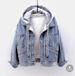 Women's Clothing Velvet Thickened Cotton Cotton Coat Removable Hooded Warm Lambswool Cotton Coat Short Style_ipsvogv.com