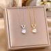 Letter V Titanium Steel Non Fading Necklace For Women, Versatile, High-end, Light Luxury, Niche Necklace, New Trendy And_ipsvogv.com