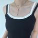 Women's Jewelry Set Fashion Silver Simple Silver Bead Tassel Necklace Double Layer Spacer Beads Stacked Necklace Advanced Design Clavicle Chain_ipsvogv.com