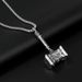 Titanium Steel Chain New Thor Hammer Pendant Punk Necklace Fashion Men's Stainless Steel Casting Pendant Silver Item_ipsvogv.com