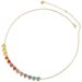Light Luxury With Colored Diamond Bracelet Necklace, Elegant And Beautiful Heart-shaped Peach Heart Jewelry Set_ipsvogv.com