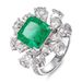 Atmospheric fashion cultivation colored gem ring S925 silver inlaid red, blue and green sapphire closed index finger ring_ipsvogv.com