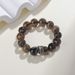 Natural Tea Crystal Zodiac Snake Chinese Minimalist Couple's New Style Bracelet_ipsvogv.com