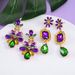 Personality fashion carnival alloy material flower shape earrings ladies vibrant party earrings_ipsvogv.com