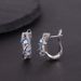 Small And Exquisite Natural Topaz Earrings S925 Sterling Silver Cluster Inlaid Green Chalcedony Colored Gemstone Earrings Niche_ipsvogv.com