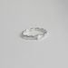 S Pure Silver Square Diamond Chain Plain Women's Hollow Zircon Leisure Style Open Mesh Red Joint Ring_ipsvogv.com