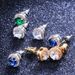 Cao Shi Are Classic And Versatile Round Colored Zircon Earrings For Women's Fashion Accessories_ipsvogv.com