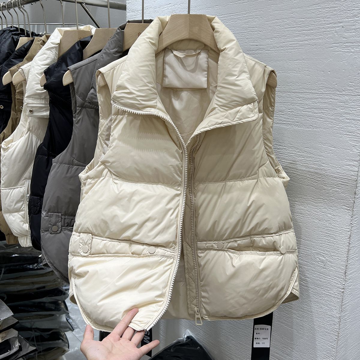 Women's Clothing autumn hot style stand collar down cotton vest small size versatile fashion cotton vest waistcoat jacket trendy_ipsvogv.com