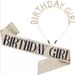 Girls Queen Headband Party Birthday Party Gift BIRTHDAY Girl Glitter Colorful Shoulder Strap Etiquette Belt_ipsvogv.com