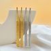 Gold-Plated Copper Wheat Spike Tassel Heavy Craft For Women High-End Luxury Style S Silver Needle Earrings_ipsvogv.com