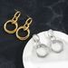 Interlocking titanium steel earrings, elegant banquet style, versatile high-end earrings for women in 2023_ipsvogv.com