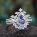 Sanjie's New Blue Ring Alloy Inlaid With Water Droplet Zircon Three Piece Ins Jewelry Set For Women_ipsvogv.com