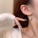 South Korea's Dongdaemun Design Bow Pearl Earrings Temperament Personality All Match Ins Style Ear Jewelry Earrings_ipsvogv.com