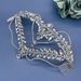 Women's Jewelry Champagne Crystal Rhinestone Hair Crown Handmade Floral Bridal Headpiece For Weddings And Special Occasions_ipsvogv.com