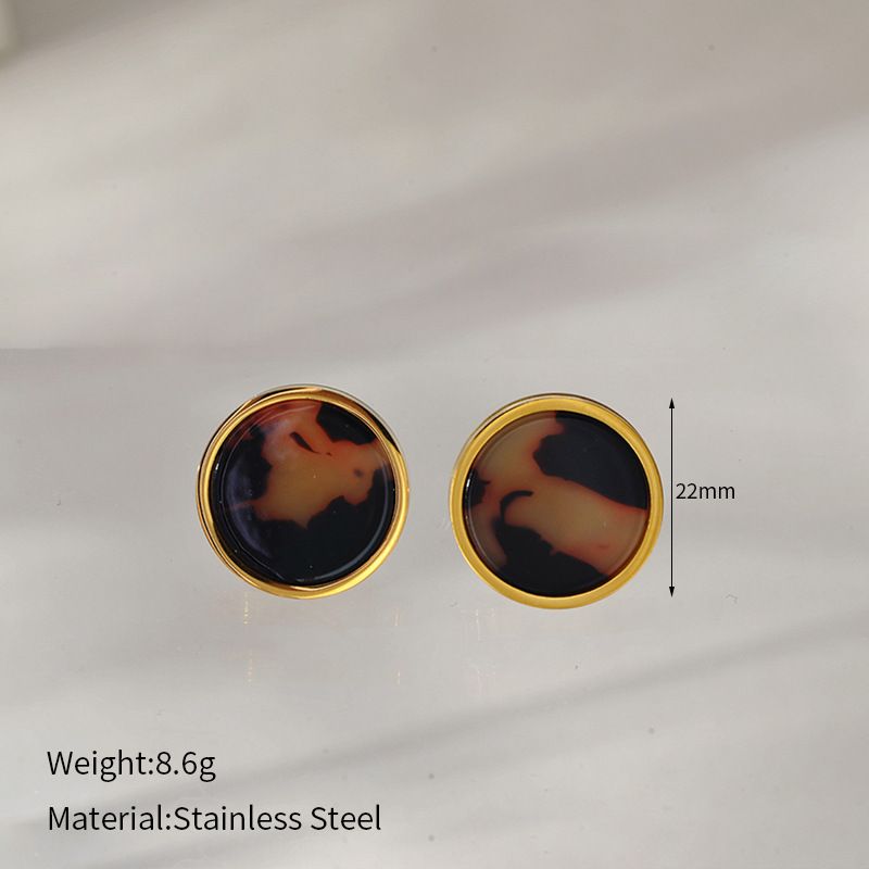 Women’s Jewelry Set Fashion New Retro Style Geometric Leopard Print Stainless Steel Earrings Personality Creative Fashion Trend Metal Earrings_ipsvogv.com