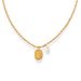 Korean Fashion Titanium Steel Necklace With A Niche Design Sense, Danshui Pearl Oval Brand Pendant, Instagram Style_ipsvogv.com
