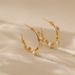 Copper plated K real gold C shaped atmospheric personality earrings environmentally friendly color hand wound pearl design niche temperament earrings_ipsvogv.com