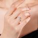 Pure Silver Female Star Weaving Mosonite Diamond Ring, One Carat Active Twisted Arm Women's Ring_ipsvogv.com
