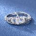 New Queen Crown Zircon Platinum Plated Accessories Ring_ipsvogv.com