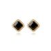 Women's Jewelry Retro Square Pearl Earrings Light Luxury Niche Design High End Black Agate Fashion Temperament Earrings_ipsvogv.com