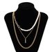 Pearl Necklace Boys' High Sense Versatile Hip-hop Niche Stacking Wearing Collarbone Chain Simple Men's Cross-border Jewelry_ipsvogv.com