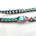 15mm 316L Stainless Steel Man's Rainbow Iridescent Hip Hop Long Necklace_ipsvogv.com