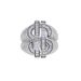 Men's Hip Hop Dollar Sign Ring - Geometric Design Cubic Zirconia Studded Brass Statement Ring Hip Hop Street Trend Men's Ring Ring_ipsvogv.com