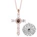 Hot Selling Creative Cross With New Diamond Pendant And Miniature Projection Necklace_ipsvogv.com