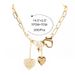 Fashion Jewelry Gold Box Chain Alloy Heart Shaped Pendant Necklace Punk Style Necklace_ipsvogv.com
