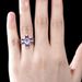 women's Three Piece Ring Set With Amethyst Zircon Inlay, Wedding And Engagement Accessories_ipsvogv.com