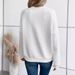 Women's Clothing solid color deep V neck splicing long sleeved women's casual sweatshirt_ipsvogv.com