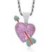 Pendants & Charms Hip Hop Necklace For Men One Arrow Through The Heart Love Pendant Micro Inlaid Zircon Colored Zircon Personalized Accessories_ipsvogv.com