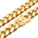 Cuban Crypto Chain Hip Hop Titanium Dragon Head Buckle Stainless Steel Men's Gold Necklace_ipsvogv.com