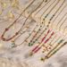 Summer Crystal Beaded Handmade Chain Diy Stainless Steel Necklace Female Retro French Clavicle Chain_ipsvogv.com