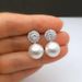 Cao Shi's Korean Edition Light Luxury Micro Inlaid Zircon Pearl With Insights, Sweet Temperament Earrings, Exquisite And_ipsvogv.com
