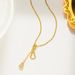 Slightly Inlaid With Diamond Gourd Pendant Necklace, Cross Chain, Attractive, Exquisite, Personalized Jewelry,_ipsvogv.com