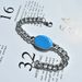 Indian Style For Men Stainless Steel Cuban Chain Blue Resin Salman Khan Bracelet_ipsvogv.com