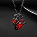 ins love rose necklace Gothic dark winding flower heart shaped clavicle chain Valentine's Day_ipsvogv.com
