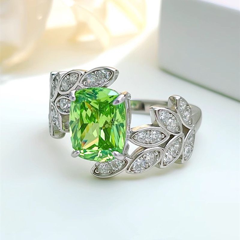 Cao Shi's New Flower Swing Arm Cross Small Fresh Geometric Leaf Design Sense Ring_ipsvogv.com